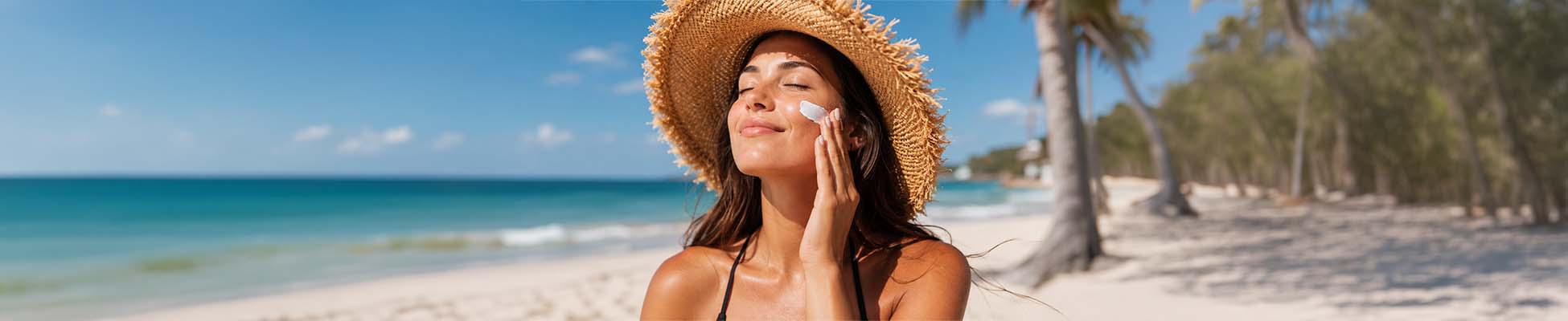 Image showing Woman in the Summer Florida Sun.